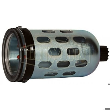 Dixon Wilkerson by Lubricator Bowl with Guard and Manual Drain, For Use with L16 Lubricator, Plastic GRP-95-019